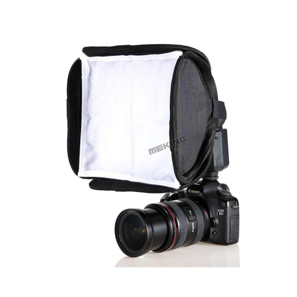 23cm 9in Mini Portable Foldable Softbox Diffuser For Speedlight Speedlite Flash