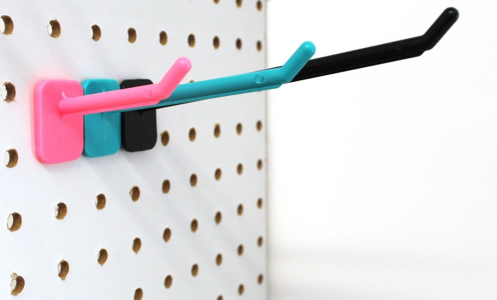 2", 4", 6" Plastic Pegboard Hooks Garage/Tools/Storage/Crafts/Multi-Colors/packs