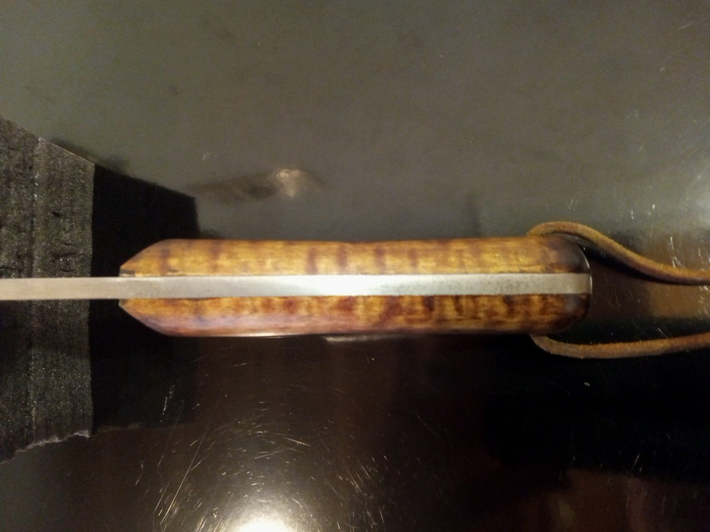 Vintage Custom-HandMade JEFF WHITE 11'' Primitive Camp Knife. Thick & Heavy Duty