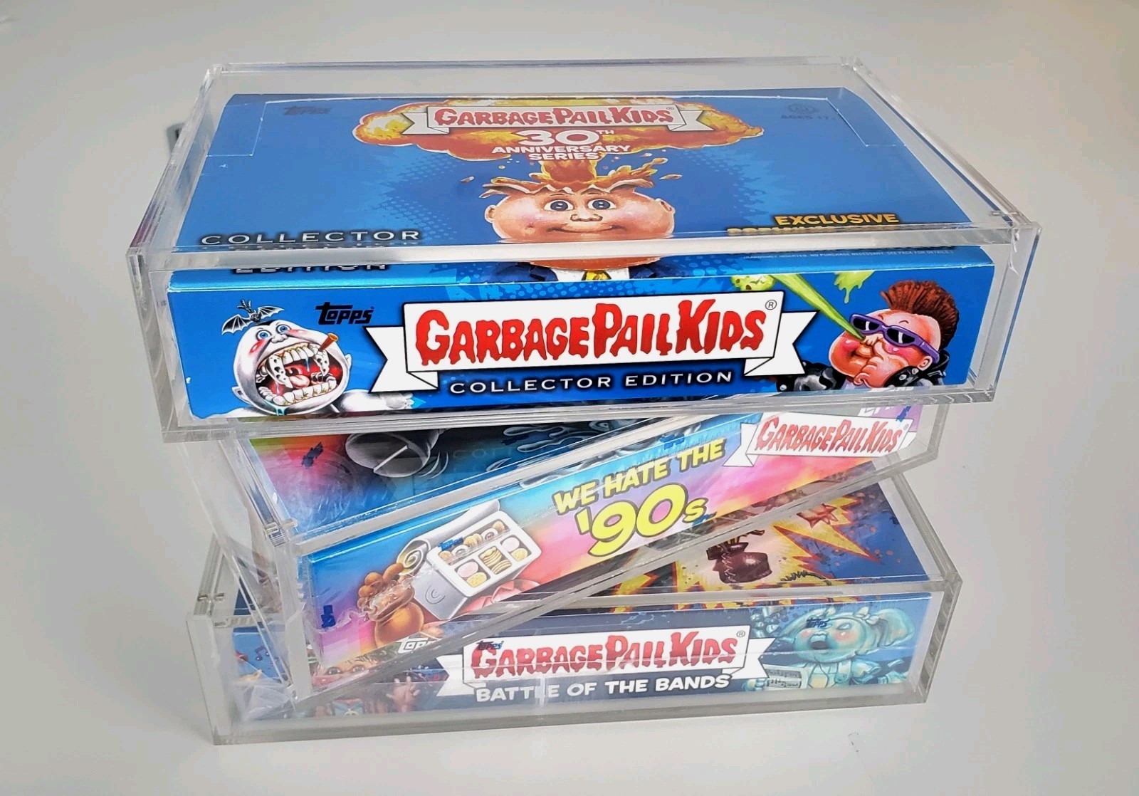 USED Garbage Pail Kids Acrylic Display Case Fits Collector Hobby Box Small Chip