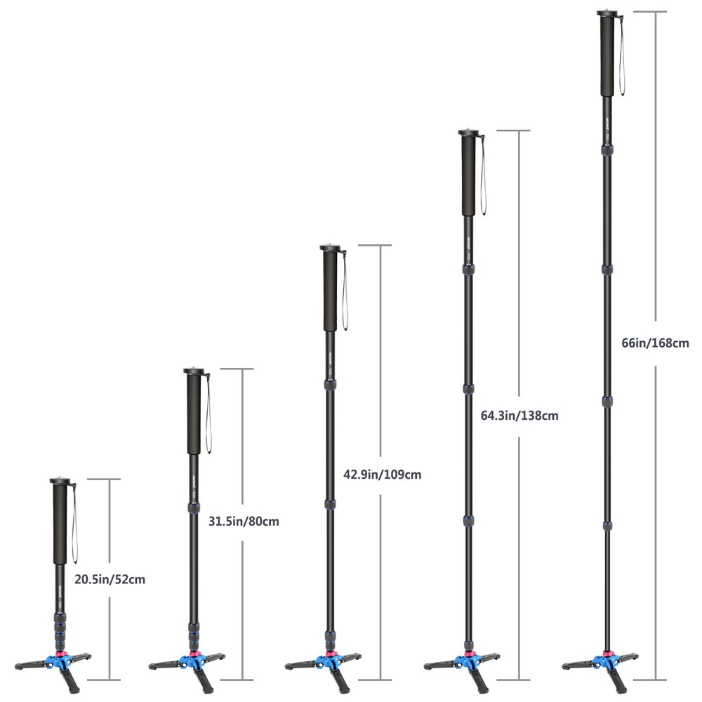 Neewer Extendable Camera Monopod with Removable Foldable Tripod