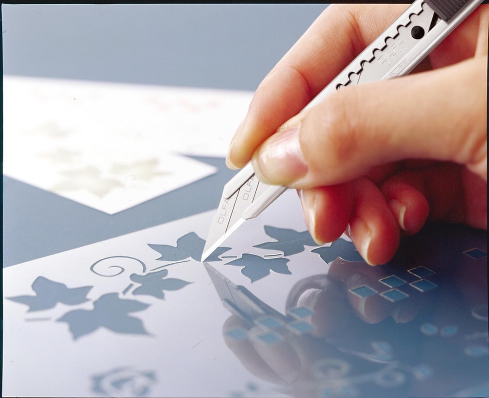 Folding Utility Knife With Replacement Blades Auto Lock Silver Sharp Edge