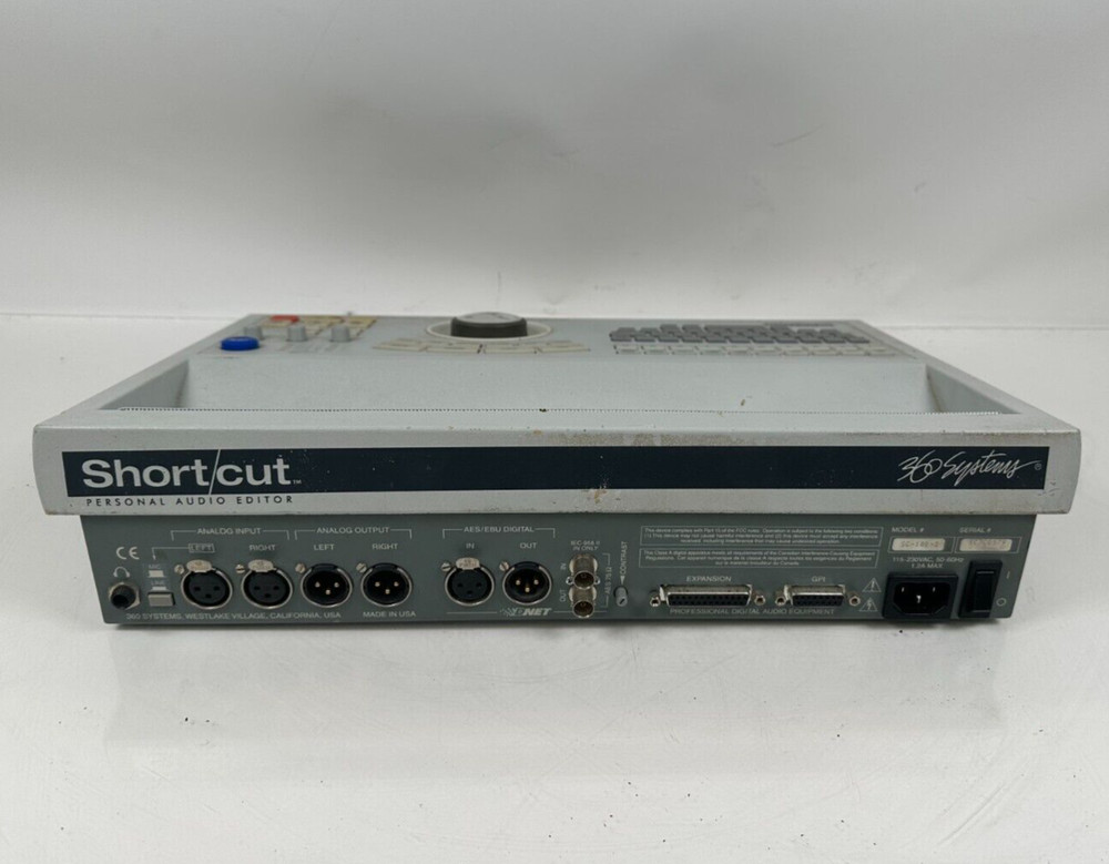 360 Systems SC-180-2 Shortcut Personal Audio Editor