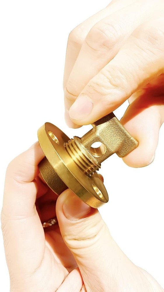 Solid Brass Boat Garboard Drain Plugs 1/2" NPT Thread For Boat Hulls