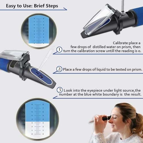 Aichose 0-80% Brix Meter Refractometer for Measuring Sugar Content in Fruit,