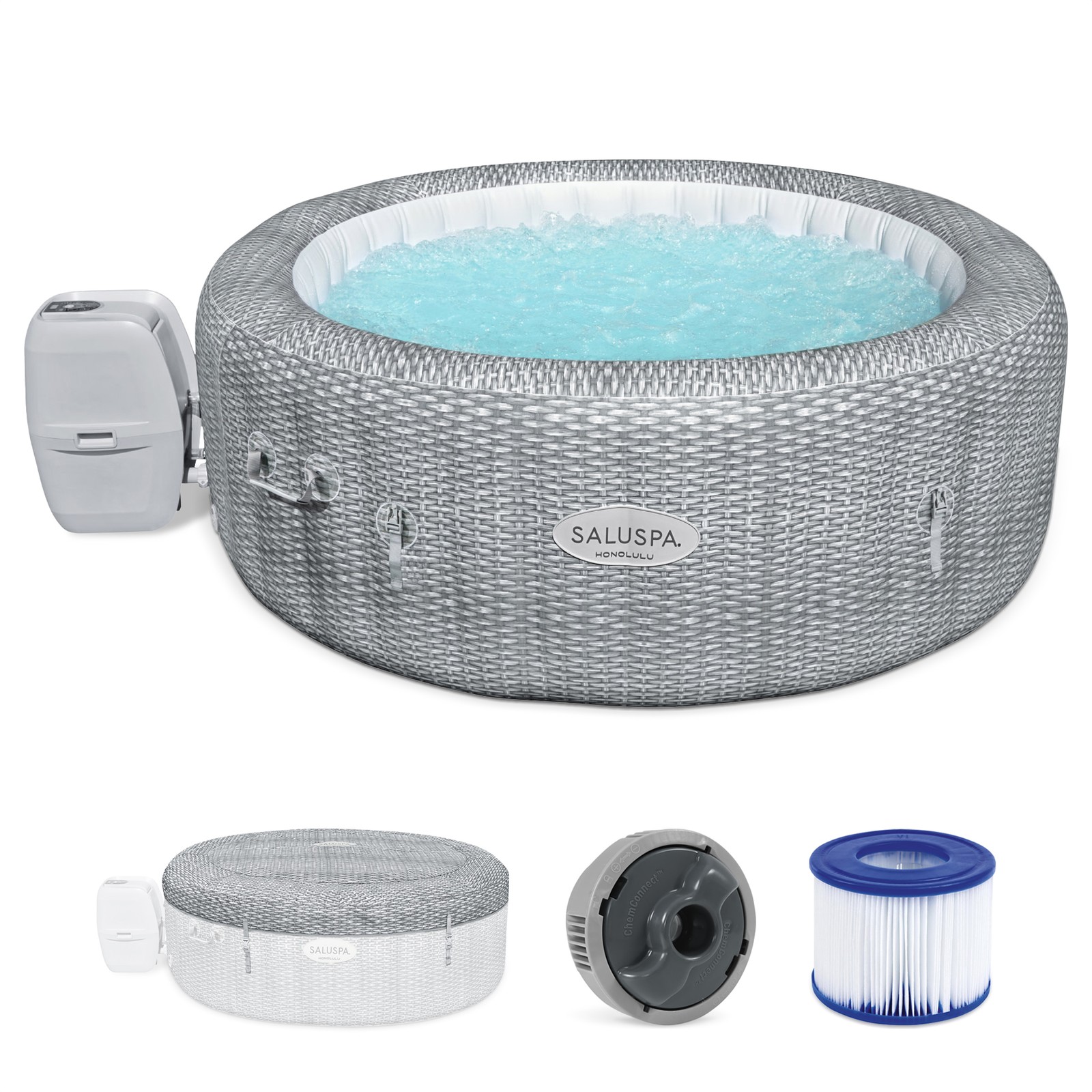 Bestway SaluSpa AirJet 6 Person Honolulu Inflatable Hot Tub Spa (Open Box)