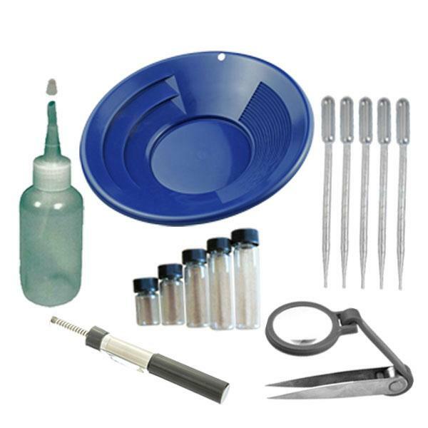 10" Blue Gold Pan Panning Kit