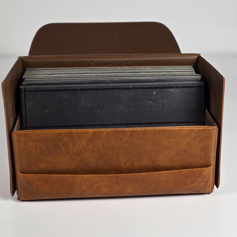 Showgard Stamp Envelope brown vinyl Storage Box