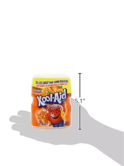 Kool-aid Orange soft drink Mix 19 Oz Container
