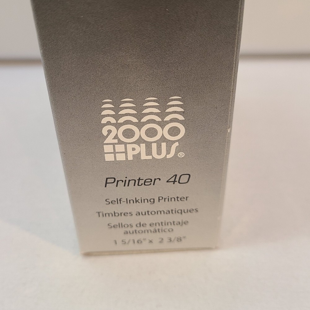 2000 Plus Printer 40 Custom Message Stamp Self-Inking Printer 1-5/16" x 2-3/8"
