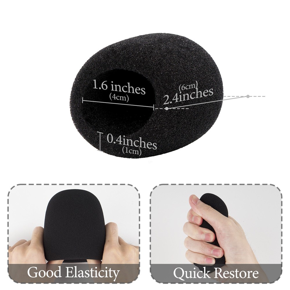 Geekria Foam Windscreen for Sennheiser E 935, E 945, E 835, E 845-S (2 Pack)