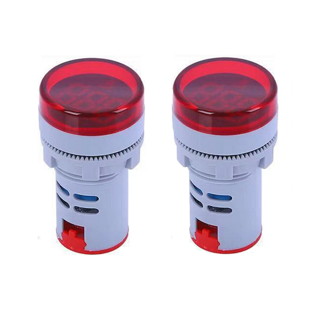 2PC 22MM Mini LED Voltmeter Digital Display Voltage Meter Volt Tester DC 6-100V