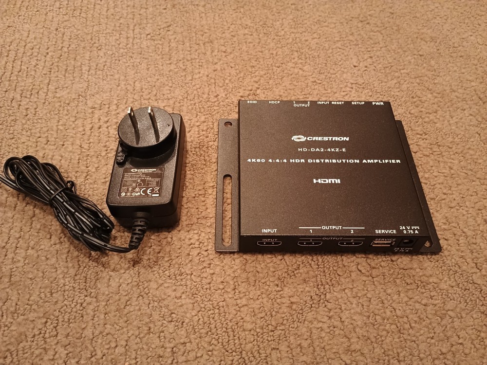 Crestron HD-DA2-4KZ-E HDMI Distribution Amplifier Splitter