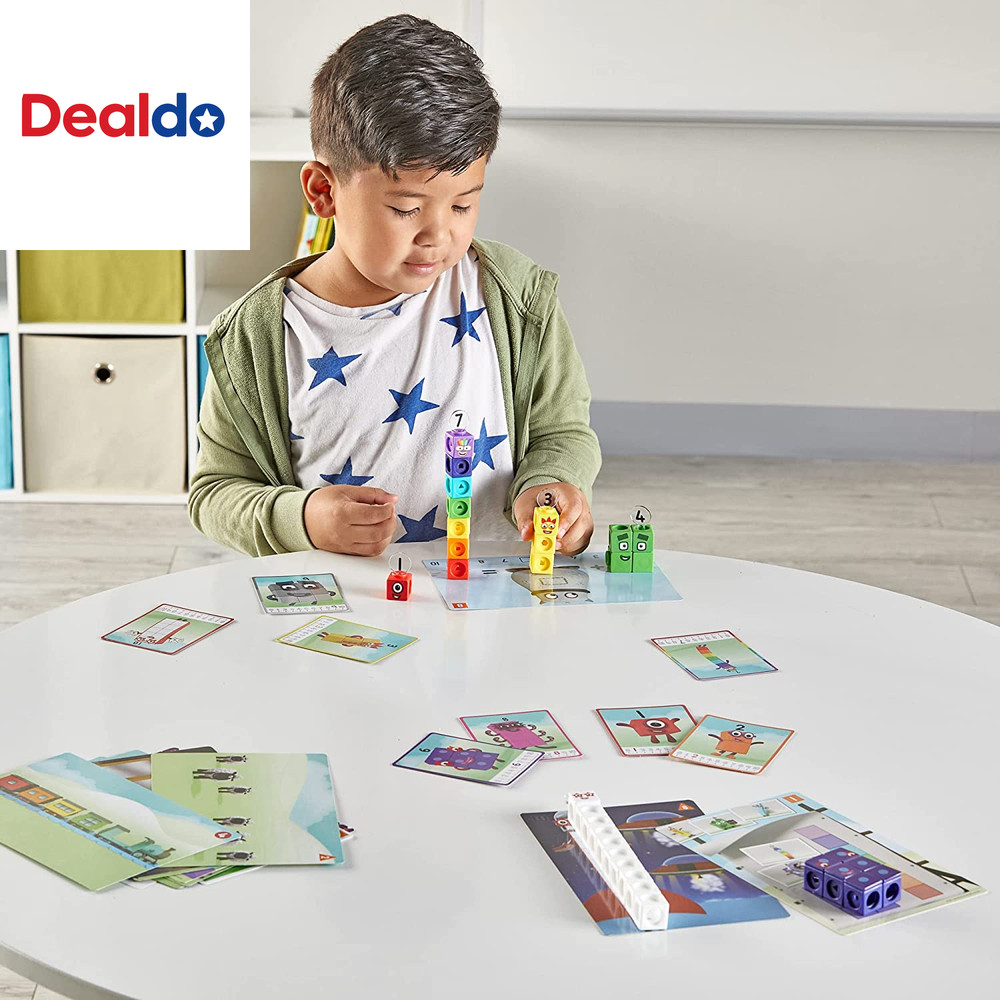 Mathlink Cubes Numberblocks 1-10 Activity Set, 30 Preschool Learning Activities,