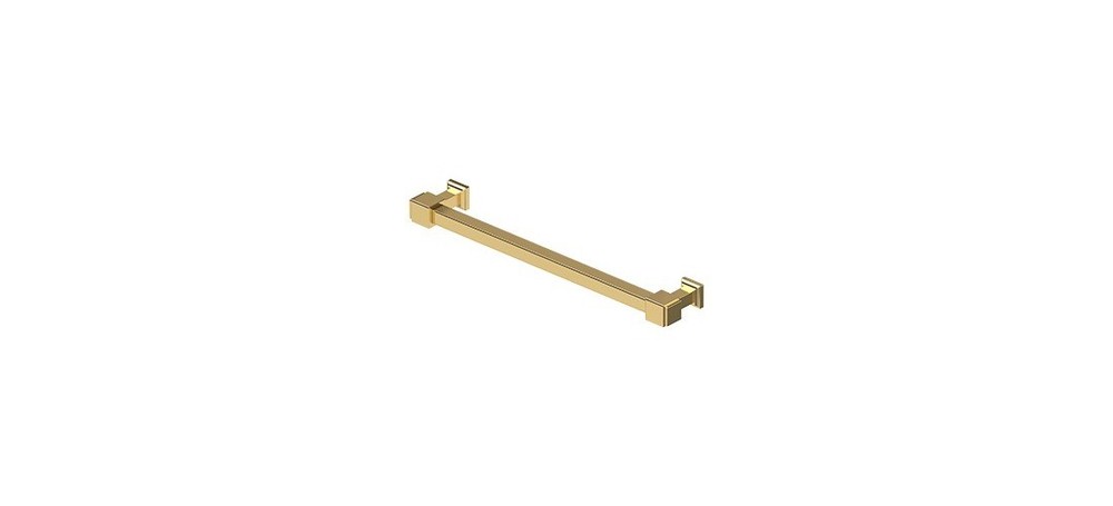 Decorative Cabinet Pull 8", Manhattan, Solid Brass in PVD Polished Brass
