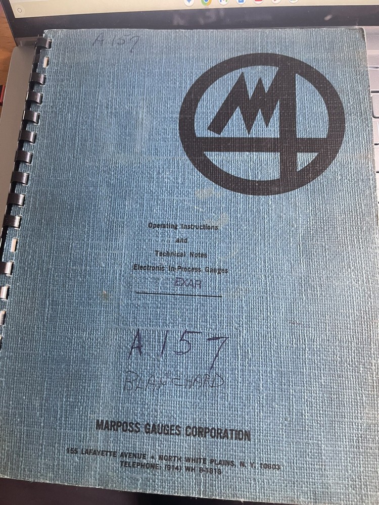 Marposs Electronic In Process Gauges Operating Instructions/Technical Notes Mode