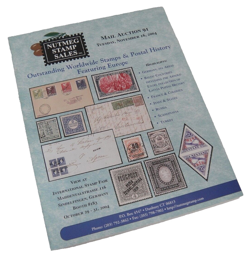 Nutmeg Stamp Auction Catalog 2004 Germany Baltic France Italy Russia Turkey