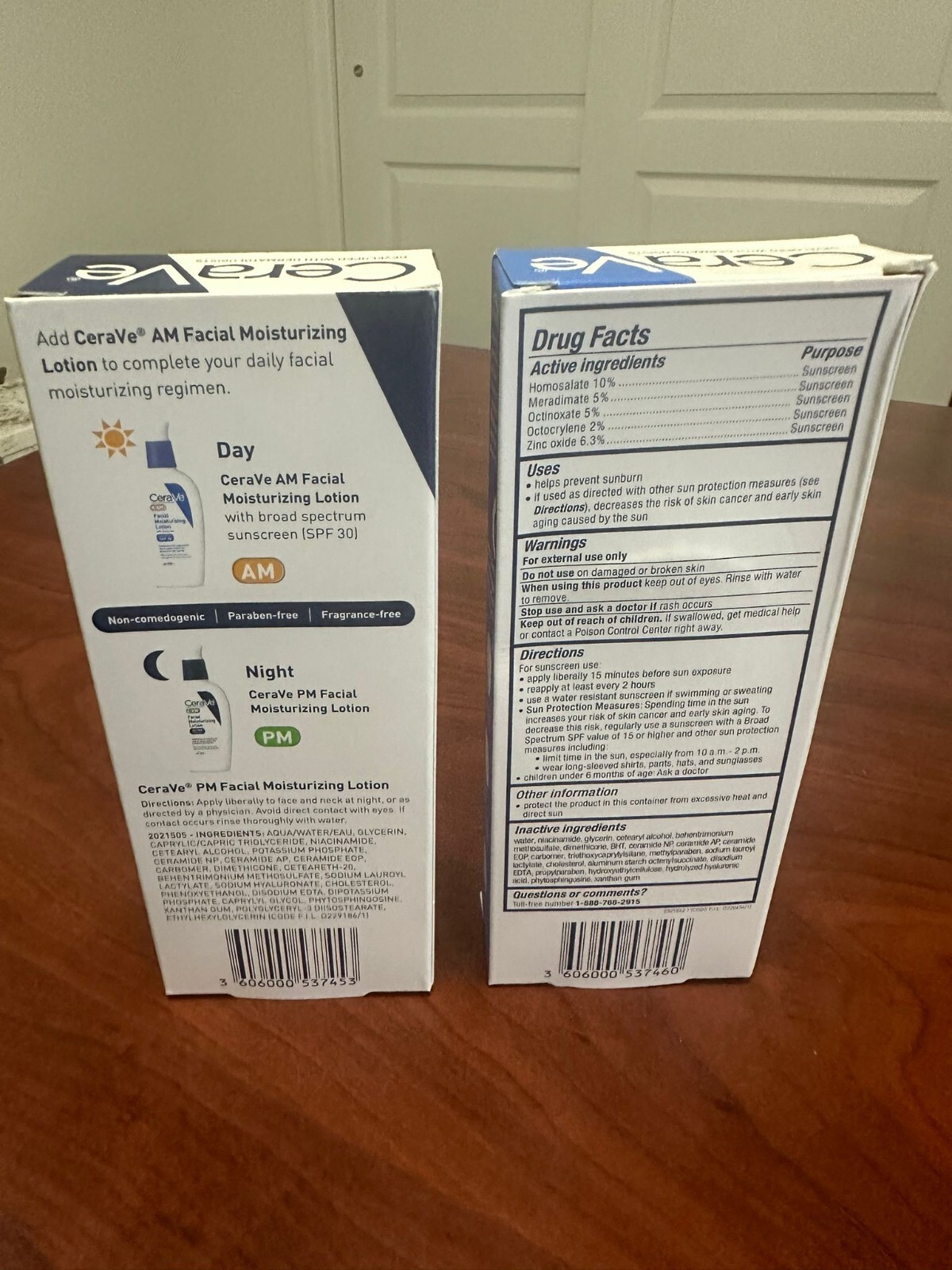 CeraVe AM/PM Facial Moisturizing Lotion Skin Care Set Ultra Lightweight 3oz New