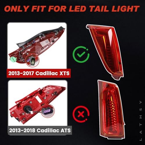 Tail Light Compatible With 2013-2017 Cadillac XTS LED Rear Left Driver Side