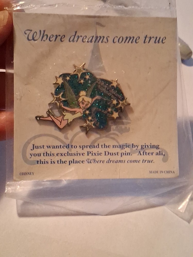 NEW Tinker Bell Where Dreams Come True Pixie Dust Version 4 Disney Pin 2007 NIP