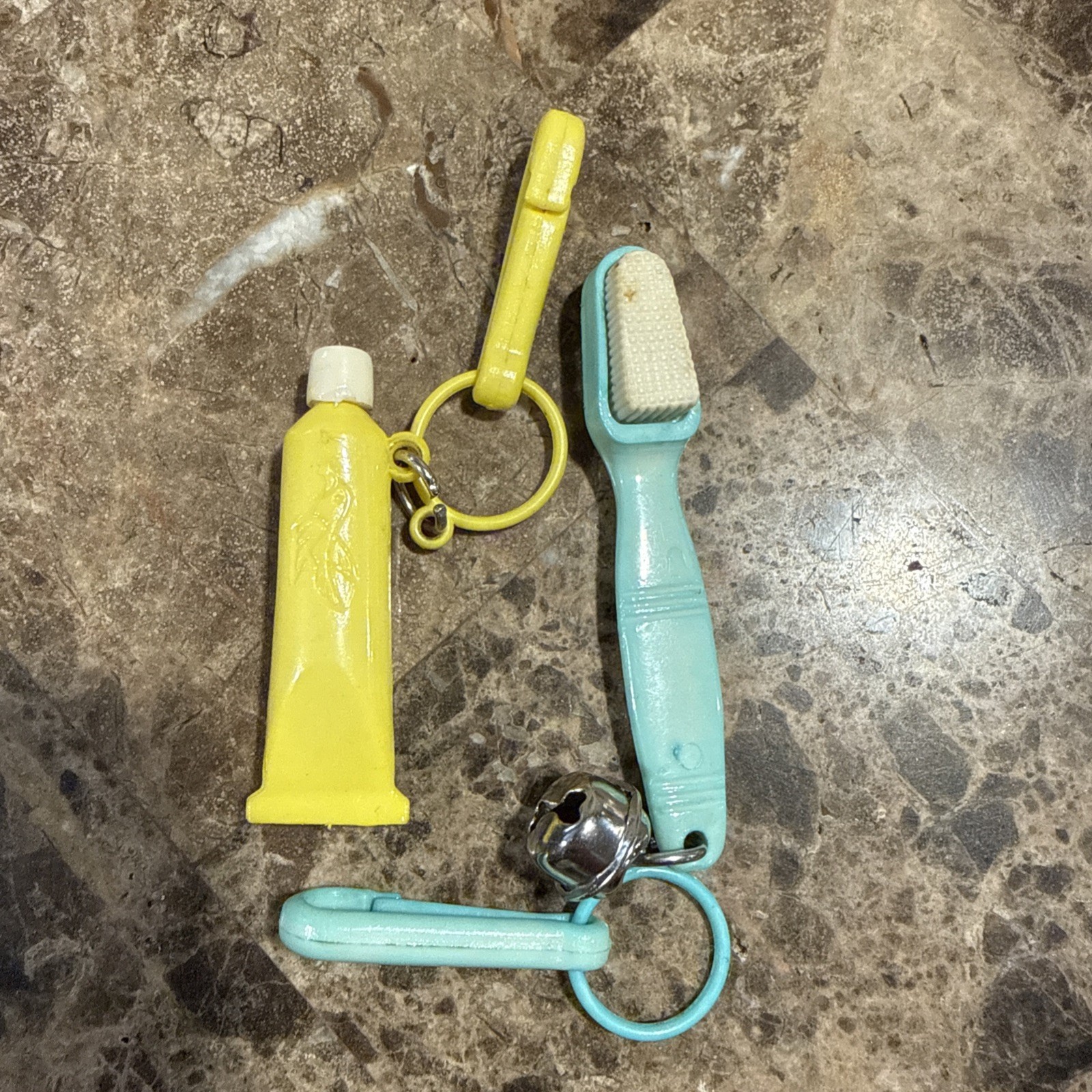 Vintage 1980's Plastic Clip On Bell Clip Charm Necklace Bracelet Charms Lot