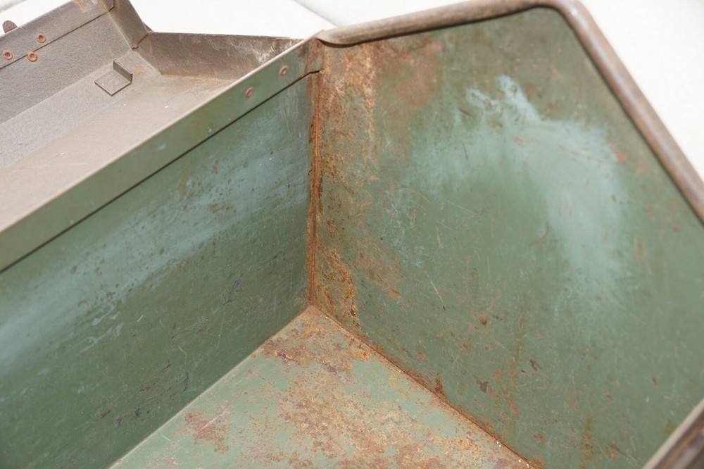 Vintage Duplex GREEN Metal Tool Box Handle Insert