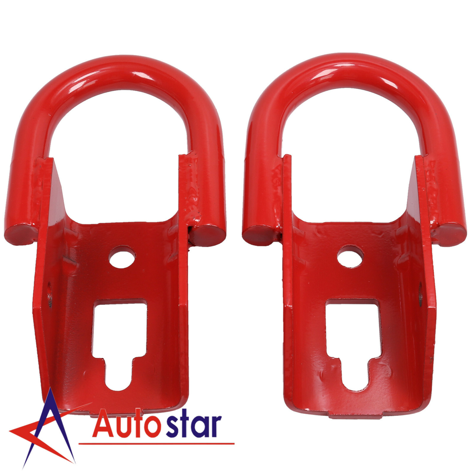 Set of 2 Red Front Tow Hooks For Ford F-150 FL3Z-17N808-A