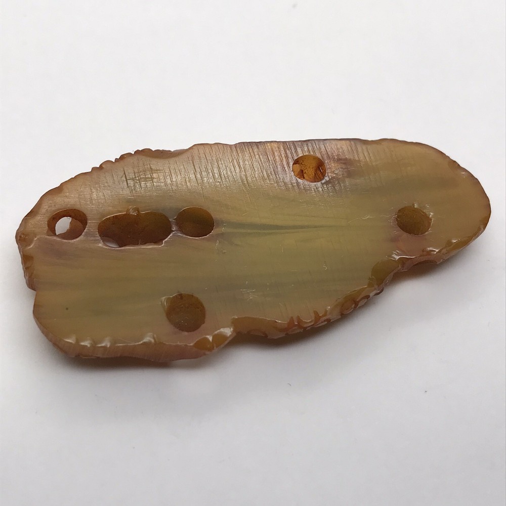 CARVED LEAF VINE BAKELITE ANTIQUE PIECE DISPLAY OPEN WORK TESTED