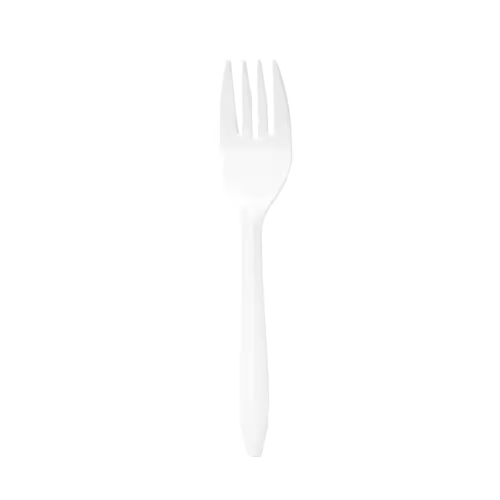 1000-Piece White Medium Weight Polypropylene Fork