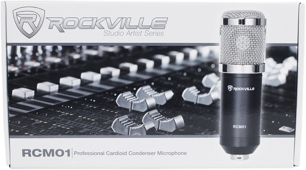 RCM01 Pro Studio Condenser Microphone, 200 Ohm, Cardioid Pattern, Metal Shock Mo