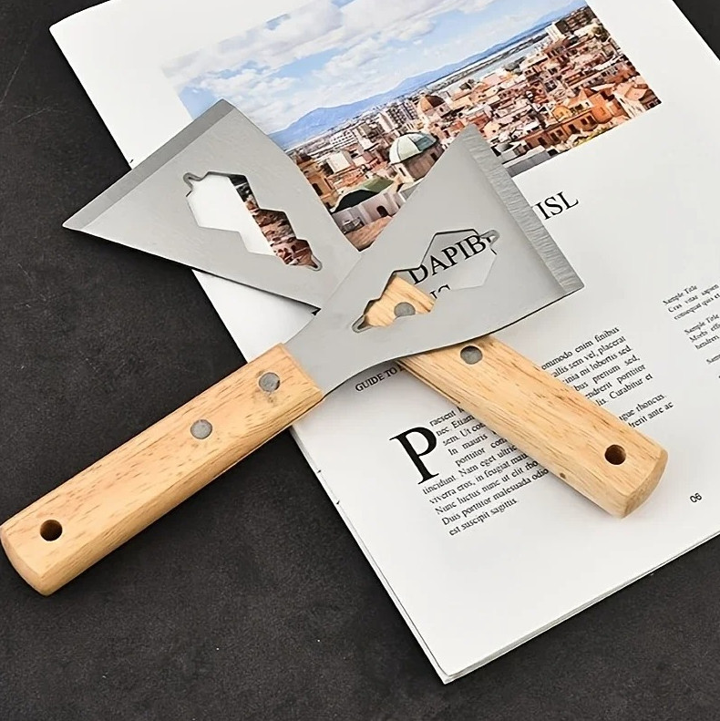 2pcs Stainless Steel Ash Scraper – Thick Multi-Use Cleaning & Cement Shovel Tool