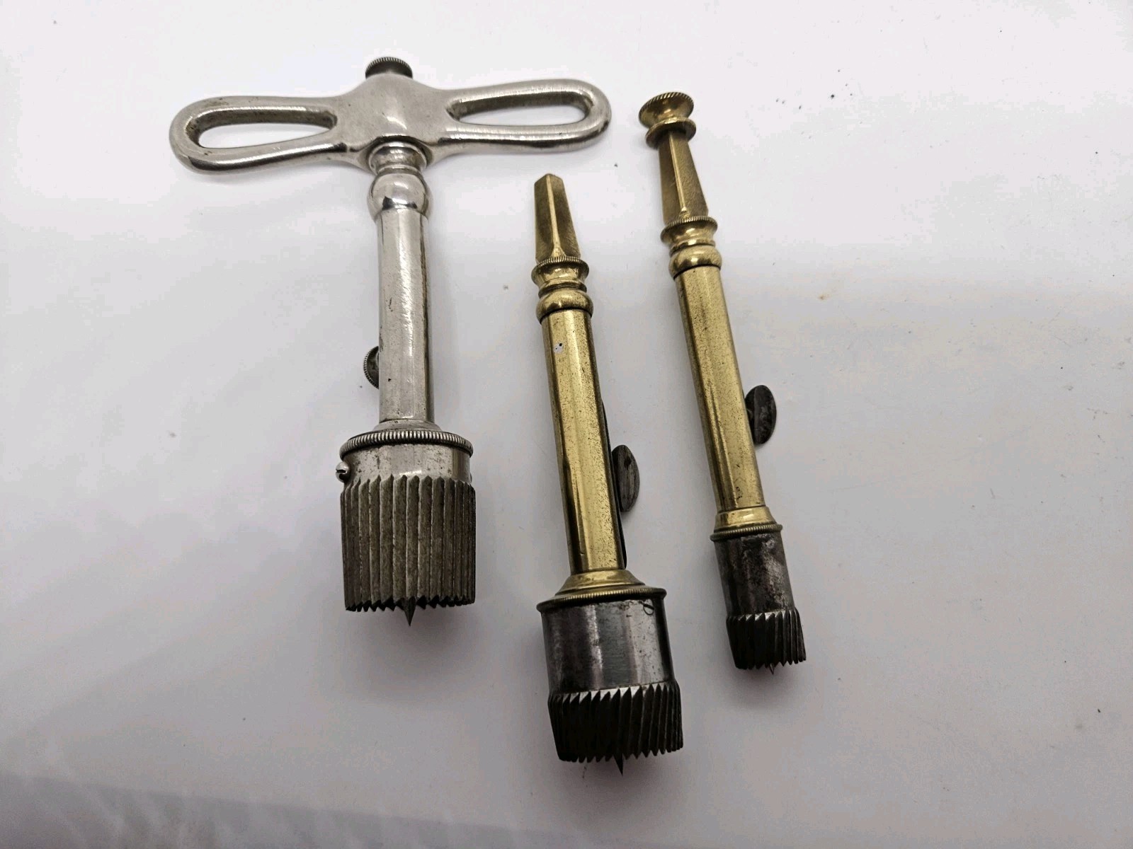 Antique 1800's Galt's Graduated Trephine Craneal Skull Bone Saw 3 Pc. Trepanning