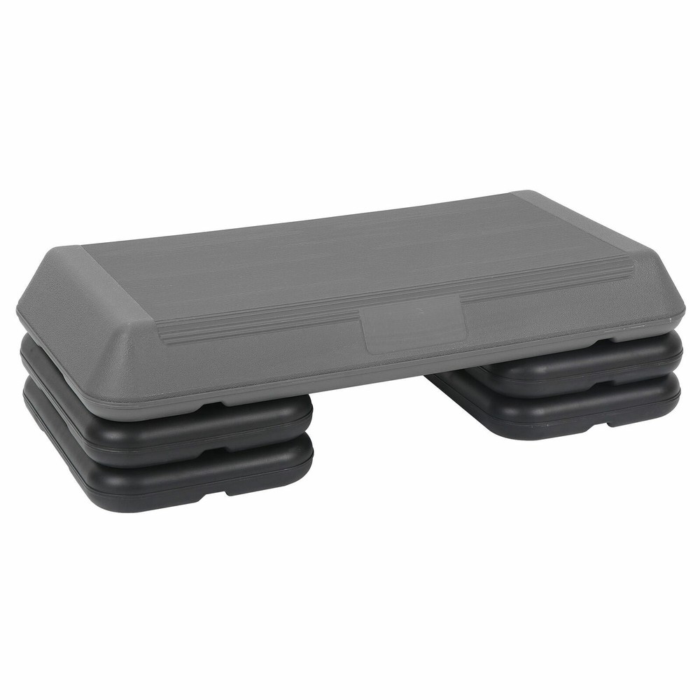 28“ Anti-slip Adjustable Height Aerobic Step Exercise Stepper with Riser Home
