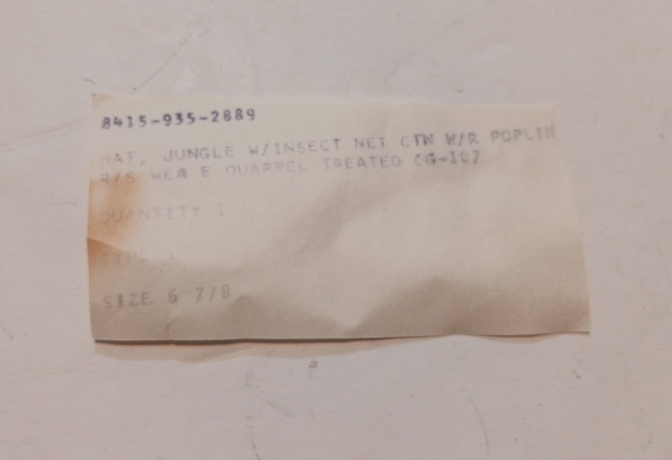 Vietnam Dated USGI Jungle Boonie Hat with Insect Net Free Shipping