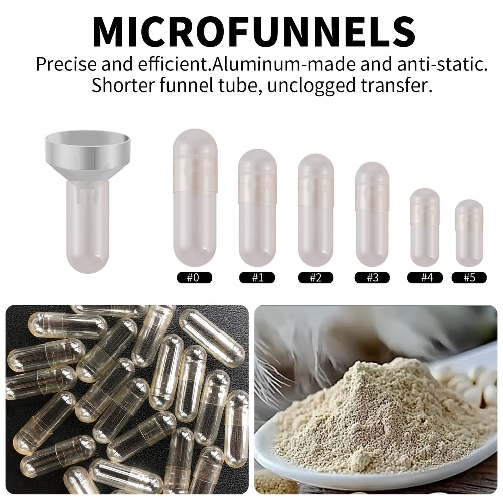 Small Metal Funnels Mini Funnel 8 Size Tiny Bottle Funnel, Miniature Atomizer...
