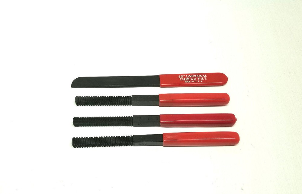 T&E Tools No. 155 Set 4 Rethreading Files "Made In The USA"