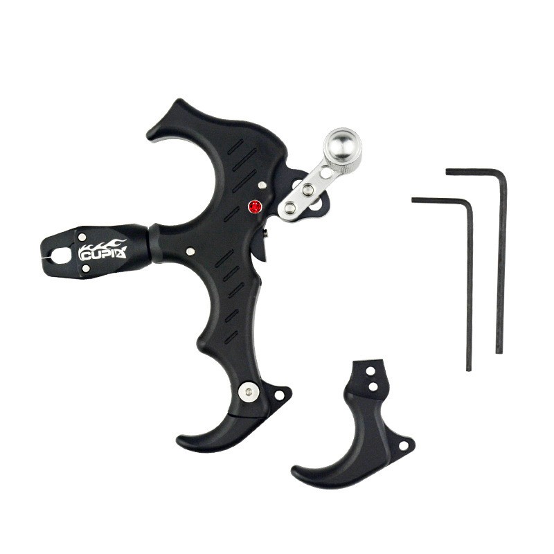 360° Rotatable Thumb Release Aid 3 Finger / 4 Finger Archery Bow Release Trigger