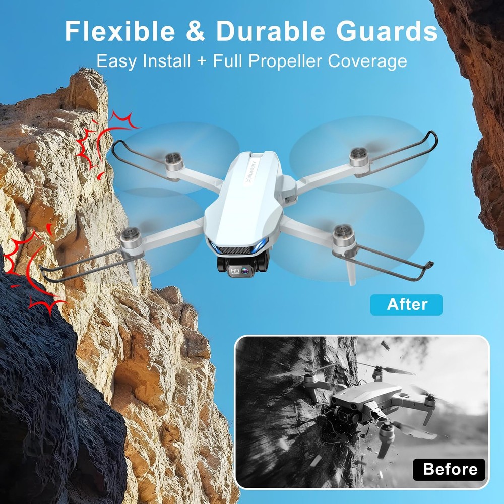Drones with Camera for Adults Beginners, 2K HD FPV Foldable RC Blue