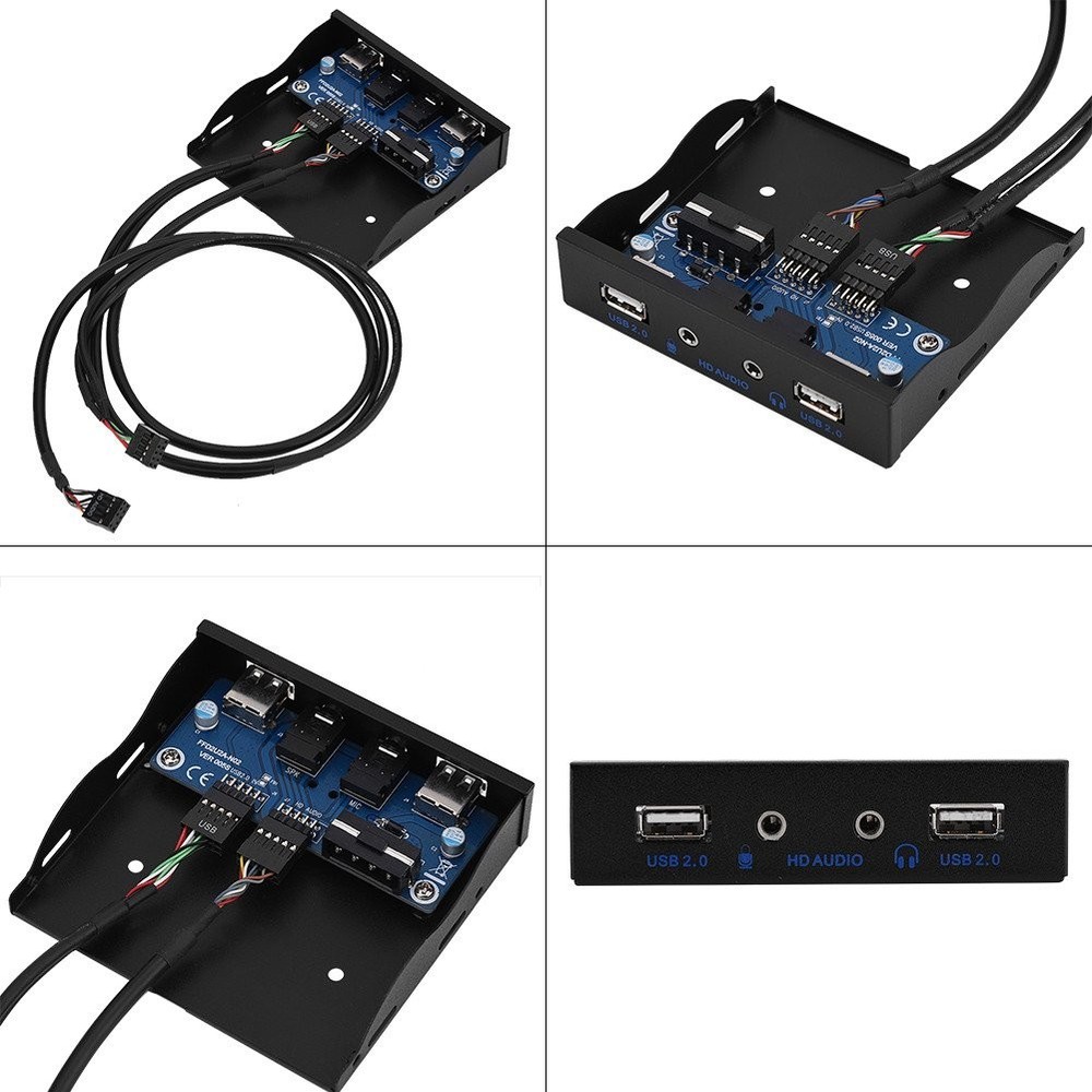 USB2.0 Optical Drive Front Panel with 2 USB 2.0/1 HD Audio/1 default