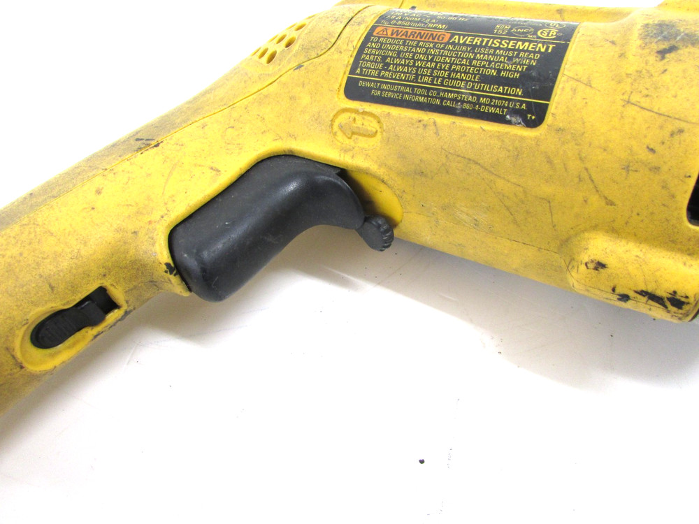 DEWALT TOOLS 1/2” ELECTRIC DRILL, DW235G, w/ SIDE HANDLE & CHUCK KEY