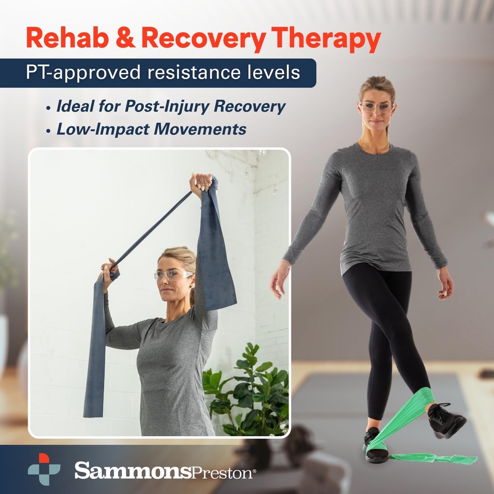 5Pack Resistance Bands for Exercise, Physical Therapy, Strength & Flexibility