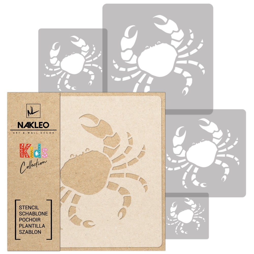 KIDS Reusable Plastic Stencils (5 pcs) // CRAB