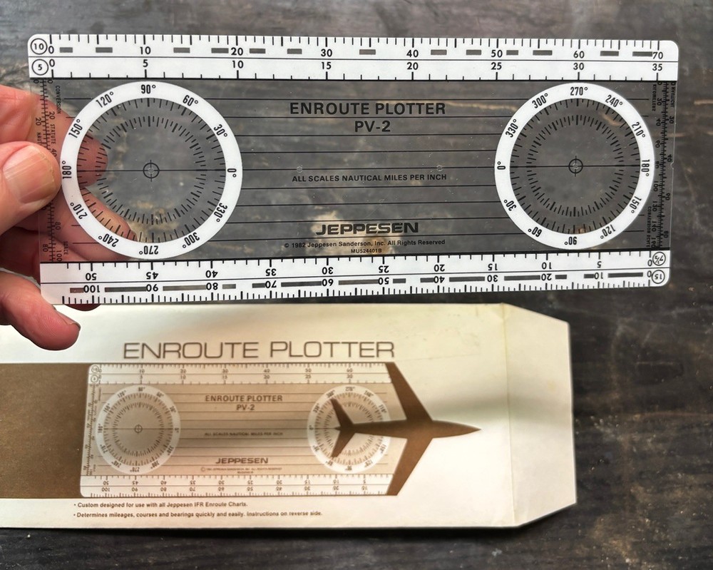 Jeppesen Enroute Aviation Pilot Plotter PV-2