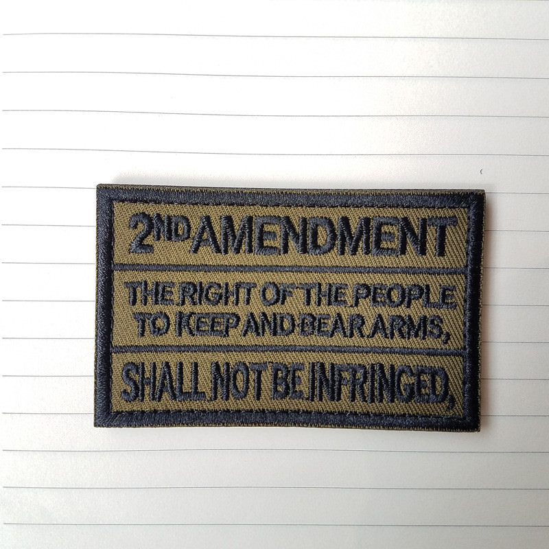 2ND AMENDMENT SHALL NOT BE INFRINGED U.S. 3D BADGE EMBROIDERED PATCH /02