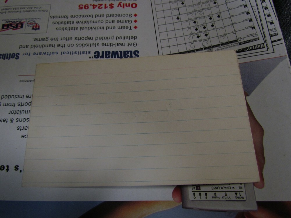 Ed Stewart autographed index card