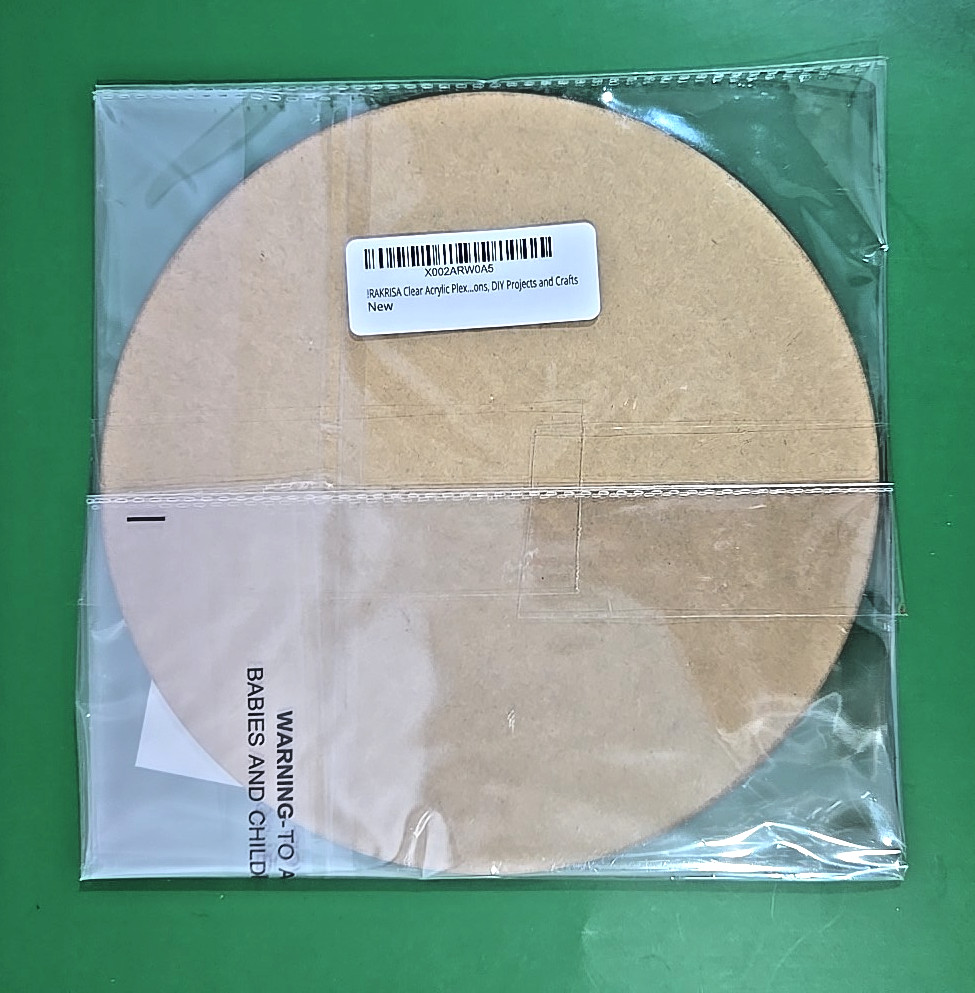 Rakrisa Clear Acrylic Disc Plex 8'' Diameter