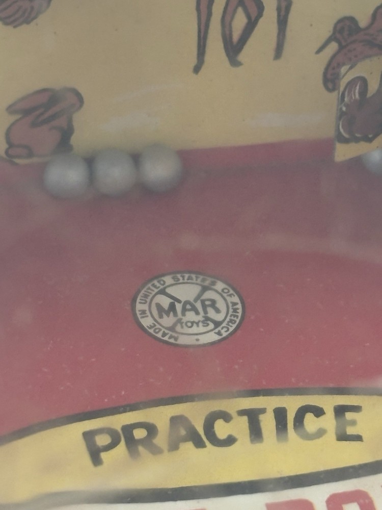 1950s MARX Automatic PRACTICE TARGET RANGE SHOOTING GALLERY Tin Toy 12”