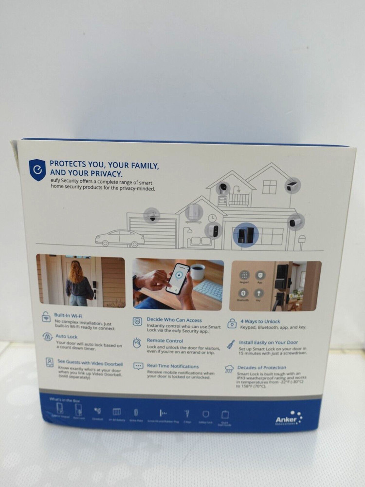 Eufy E110 Smart Lock With Buit-in Wi-Fi Control From Anywhere