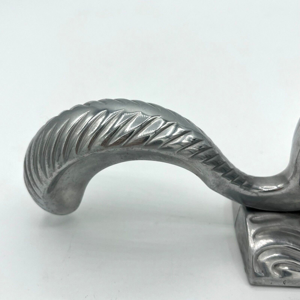 Squirrel Nutcracker Davy Crackit Cast Aluminum Silver Tone Lever Tail Retro