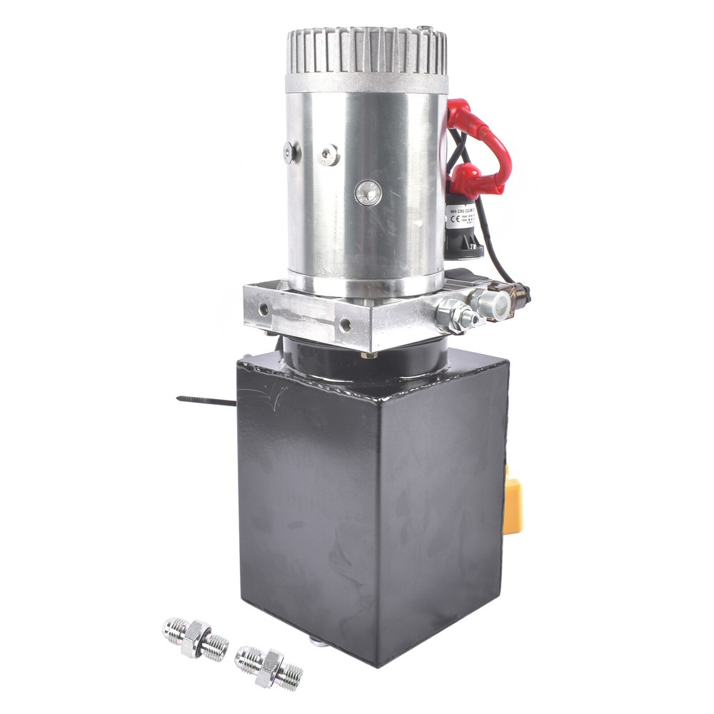 4 Quart Double Acting Hydraulic Pump DC 12V Dump Trailer Power Unit Pack 22MPA